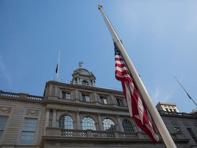US flag lowered to half-staff