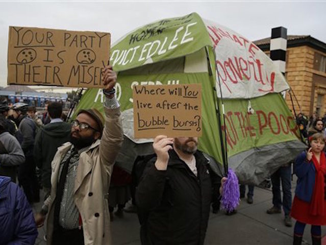 Dozens protest homeless removal from San Fran.