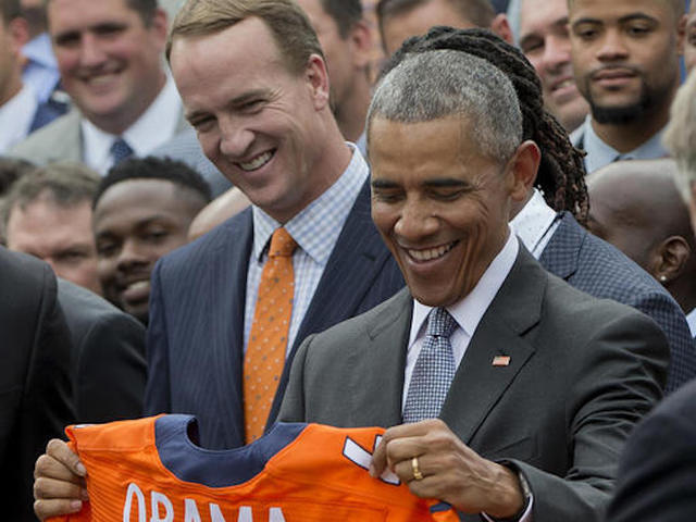 Denver Broncos visit White House following Super Bowl win