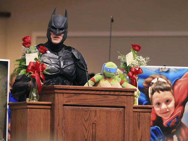 Boy killed in school shooting honored as a superhero