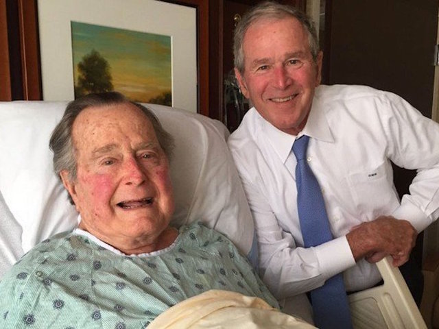 President George H.W. Bush released from hospital