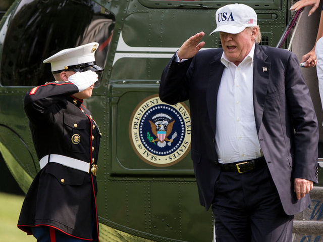 Trump's response to Hurricane Harvey strikes optimistic tone