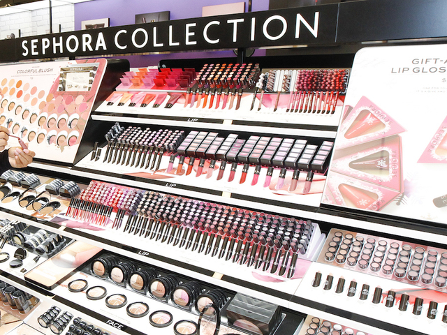 A display is seen at Sephora in San Francisco